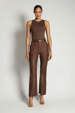 WXI All Tops Jordyn Tank Sleeveless Bodysuit - Chocolate