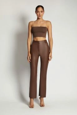 WXI Yvonne Cami Crop Top - Chocolate