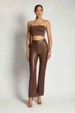WXI Yvonne Cami Crop Top - Chocolate