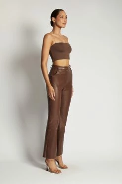 WXI Yvonne Cami Crop Top - Chocolate