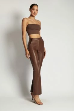 WXI Yvonne Cami Crop Top - Chocolate