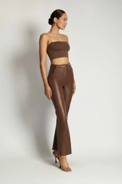WXI Yvonne Cami Crop Top - Chocolate