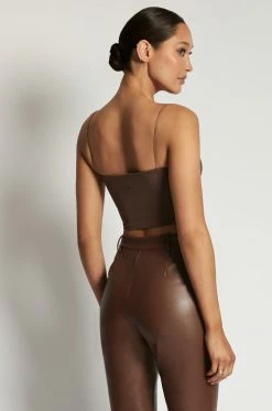 WXI Yvonne Cami Crop Top - Chocolate