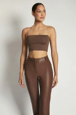 WXI Yvonne Cami Crop Top - Chocolate
