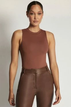 WXI Jordyn Tank Sleeveless Bodysuit - Spice