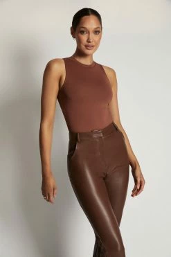 WXI Jordyn Tank Sleeveless Bodysuit - Spice