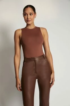 WXI Jordyn Tank Sleeveless Bodysuit - Spice