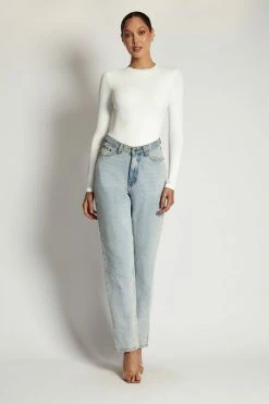 WXI Delilah Long Sleeve Crew Neck Bodysuit - White 17 WXI Delilah Long Sleeve Crew Neck Bodysuit - White