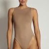 WXI Jordyn Tank Sleeveless Bodysuit - Latte All Tops