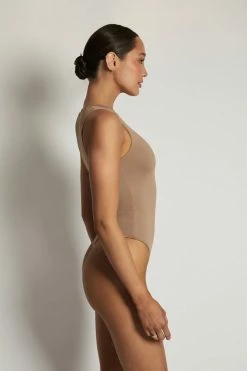 WXI Jordyn Tank Sleeveless Bodysuit - Latte All Tops