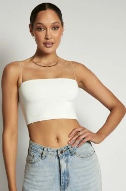 WXI Yvonne Cami Crop Top - White All Tops