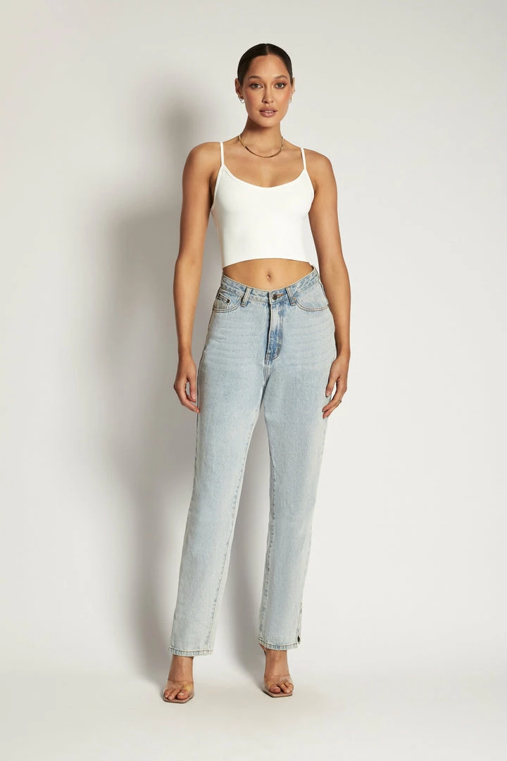 WXI Willa V Neck Crop Cami Top - White All Tops 3 WXI Willa V Neck Crop Cami Top - White All Tops