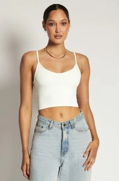 WXI Willa V Neck Crop Cami Top - White All Tops 12 WXI Willa V Neck Crop Cami Top - White All Tops