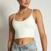 WXI Willa V Neck Crop Cami Top - White All Tops