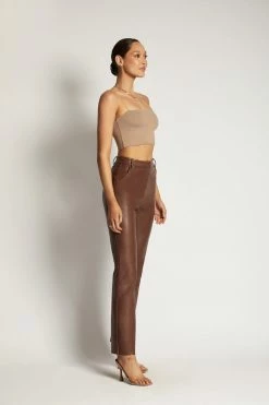 WXI Yvonne Cami Crop Top - Latte All Tops