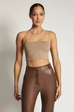 WXI Yvonne Cami Crop Top - Latte All Tops