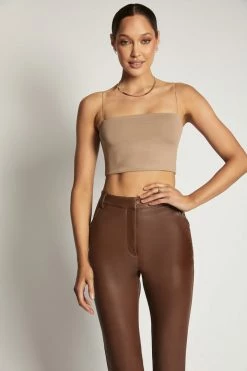 WXI Yvonne Cami Crop Top - Latte All Tops