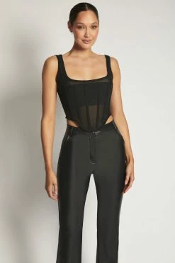 WNT All Tops Delaney Corset Bustier - Black