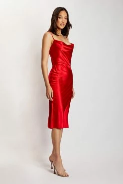 ROM Tabitha Cowl Neck Midi Dress - Red 14 ROM Tabitha Cowl Neck Midi Dress - Red