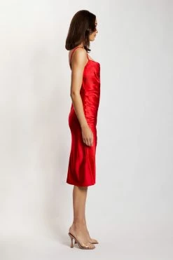 ROM Tabitha Cowl Neck Midi Dress - Red 17 ROM Tabitha Cowl Neck Midi Dress - Red