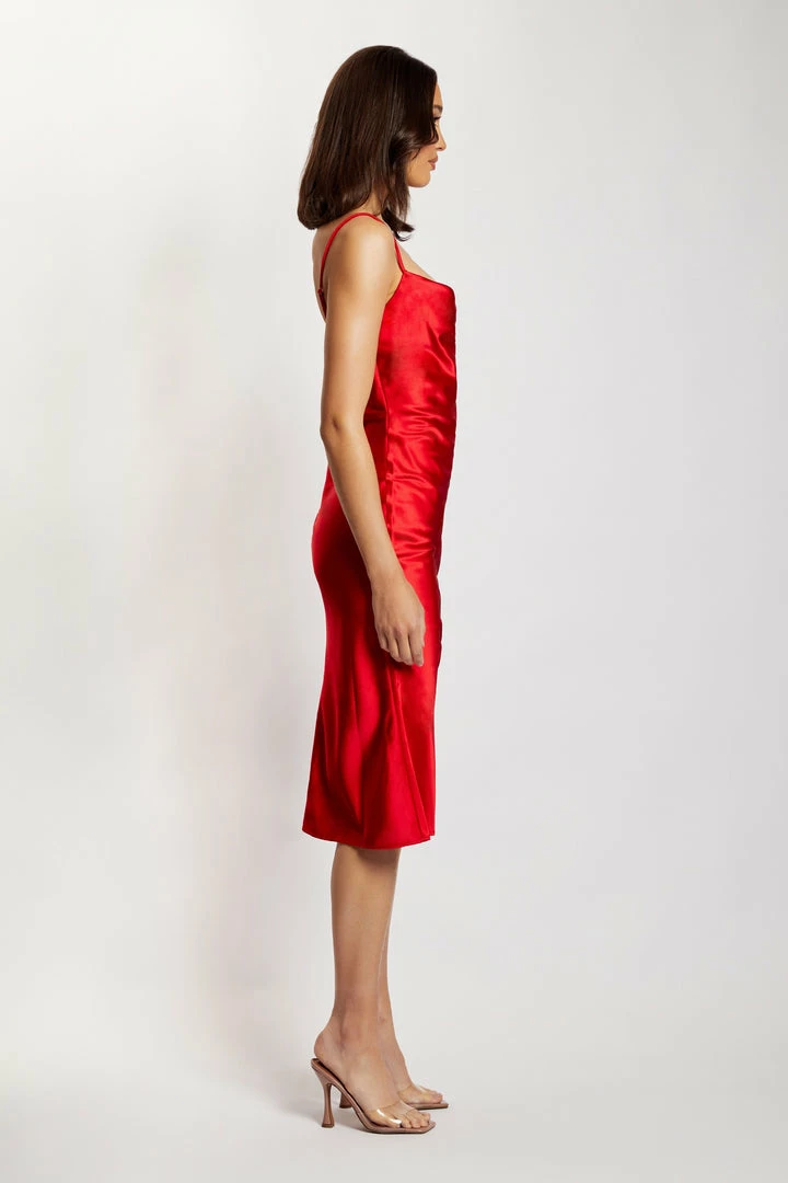 ROM Tabitha Cowl Neck Midi Dress - Red 9 ROM Tabitha Cowl Neck Midi Dress - Red