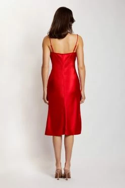 ROM Tabitha Cowl Neck Midi Dress - Red 10 ROM Tabitha Cowl Neck Midi Dress - Red