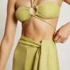 ROM Two Piece Sets Hope Ring Crop Top - Green Shimmer