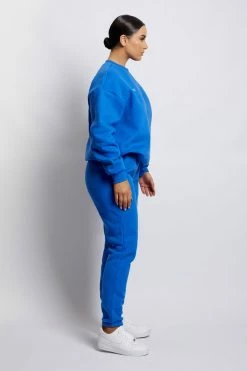 QNG Sweaters & Hoodies Camille Oversized Fleeceback Jogger - Cobalt Blue
