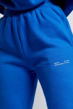 QNG Sweaters & Hoodies Camille Oversized Fleeceback Jogger - Cobalt Blue