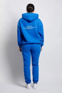 QNG Bree Oversized Fleeceback Hoodie - Cobalt Blue Unisex