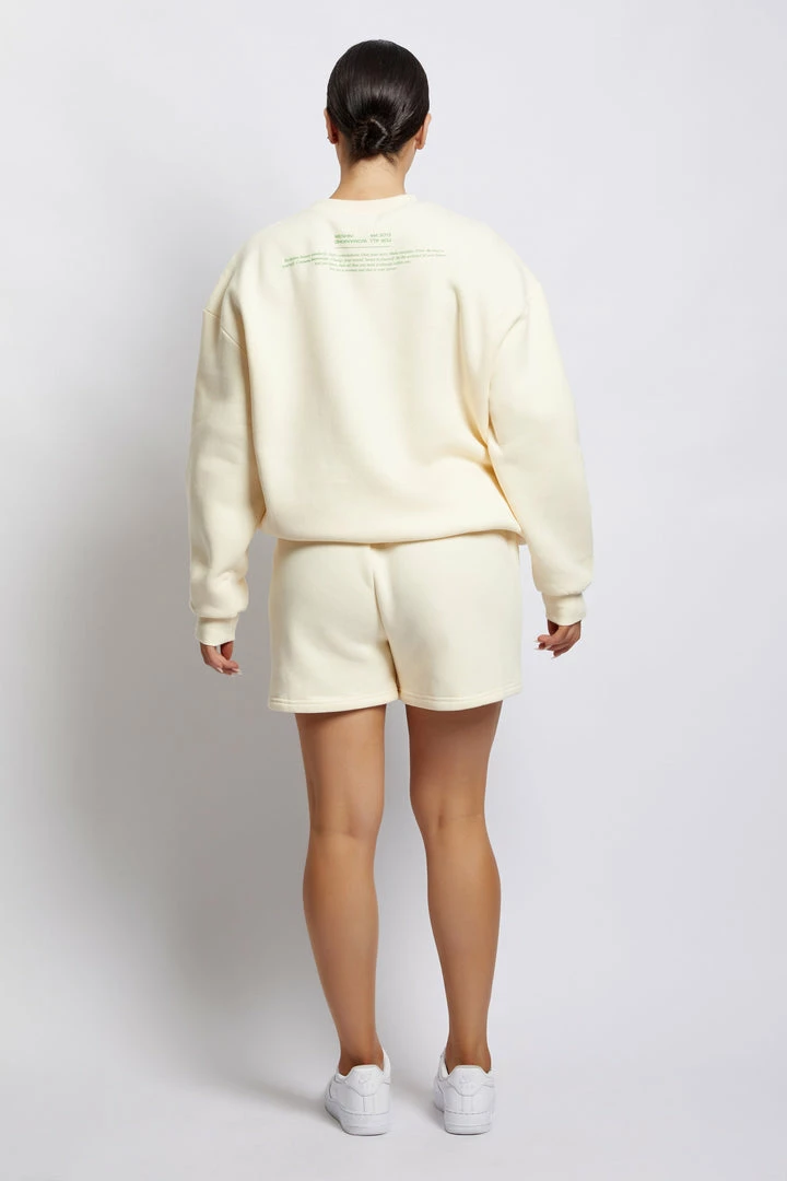 QNG Sweaters & Hoodies Jaz Oversized Fleeceback Crew Neck Jumper - Marshmallow 12 QNG Sweaters & Hoodies Jaz Oversized Fleeceback Crew Neck Jumper - Marshmallow