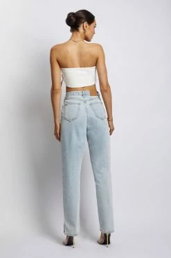 HSH Misa Linen Bandeau Crop Top - White 18 HSH Misa Linen Bandeau Crop Top - White