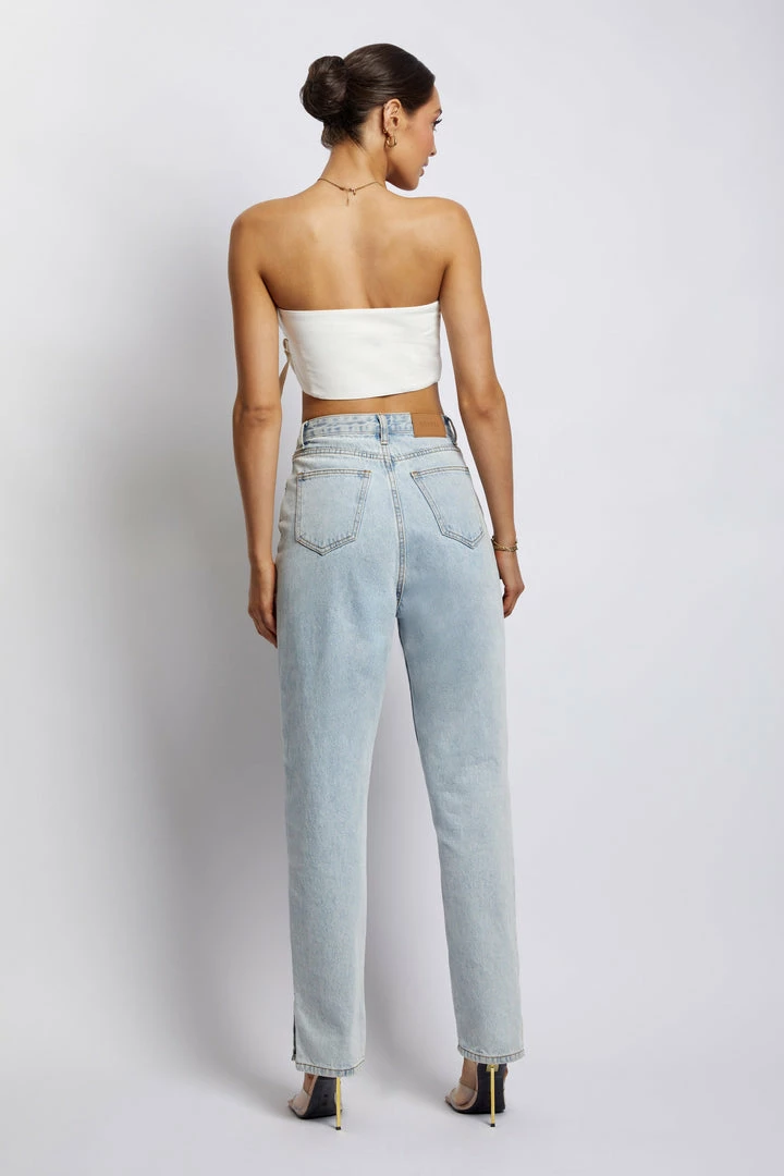 HSH Misa Linen Bandeau Crop Top - White 9 HSH Misa Linen Bandeau Crop Top - White