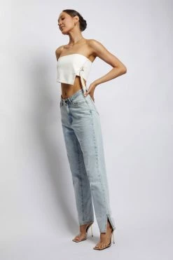 HSH Misa Linen Bandeau Crop Top - White 16 HSH Misa Linen Bandeau Crop Top - White