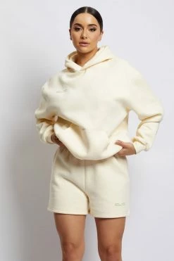 QNG Sweaters & Hoodies Bree Oversized Fleeceback Hoodie - Marshmallow