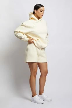 QNG Sweaters & Hoodies Bree Oversized Fleeceback Hoodie - Marshmallow