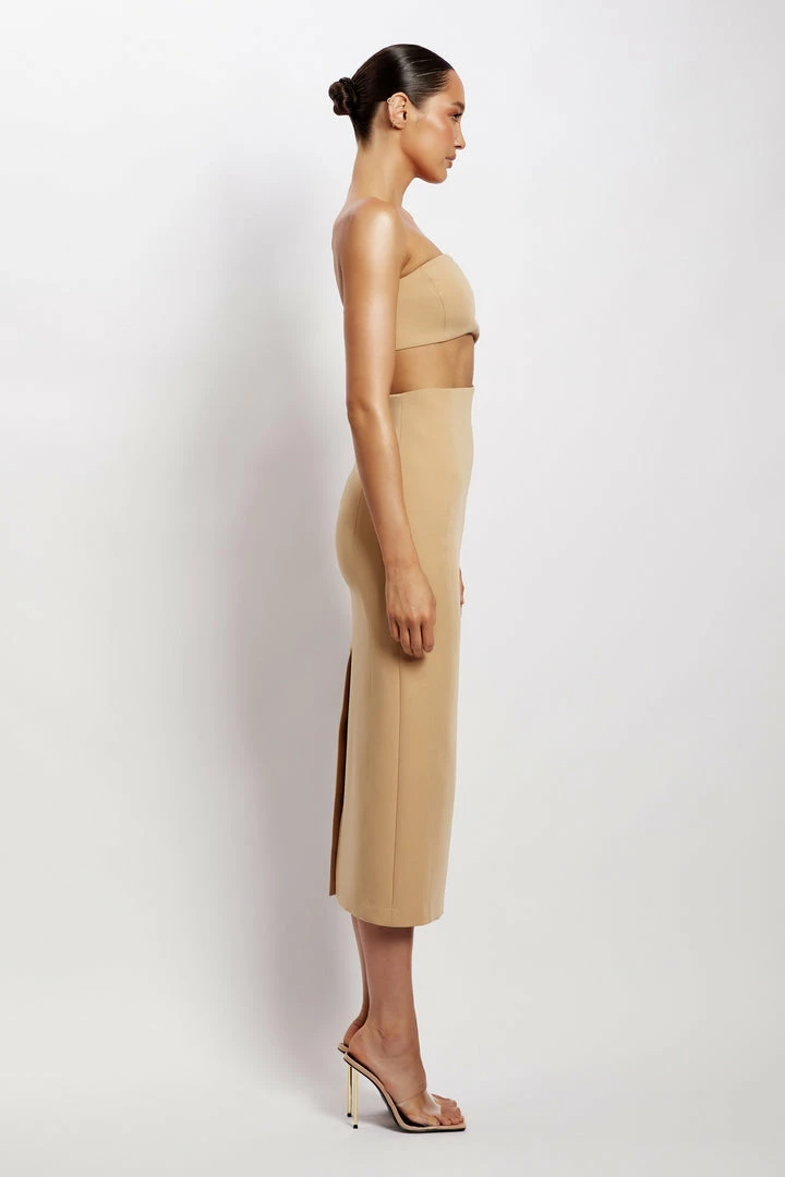 WNT DRESSES Diana Cut Out Midi Dress - Camel 4 WNT DRESSES Diana Cut Out Midi Dress - Camel