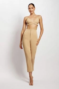 WNT Indie High Waist Pants - Camel Two Piece Sets