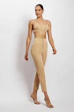 WNT Indie High Waist Pants - Camel Two Piece Sets