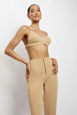 WNT Indie High Waist Pants - Camel Two Piece Sets