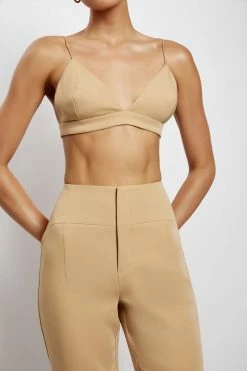 WNG Cynthia Triangle Bralette - Camel Two Piece Sets
