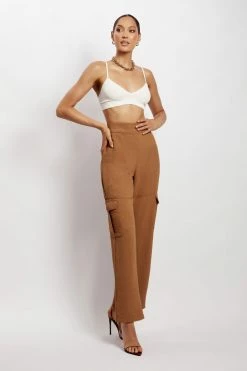 WNT Malika Straight Leg Trousers - Tan 17 WNT Malika Straight Leg Trousers - Tan