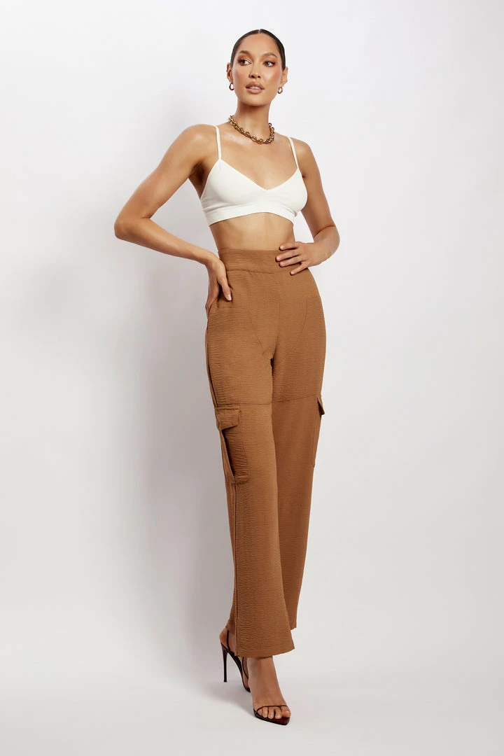 WNT Malika Straight Leg Trousers - Tan 5 WNT Malika Straight Leg Trousers - Tan