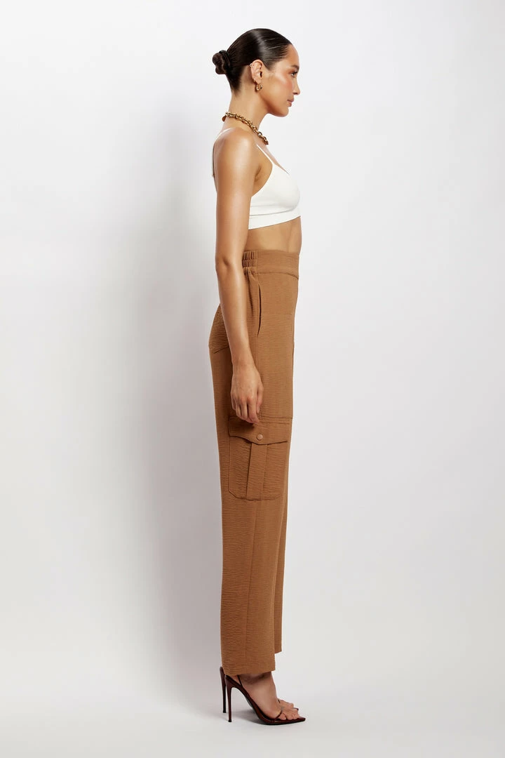 WNT Malika Straight Leg Trousers - Tan 4 WNT Malika Straight Leg Trousers - Tan