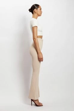 QNG Zendaya Highwaisted Flare Pants - Nude All Bottoms 15 QNG Zendaya Highwaisted Flare Pants - Nude All Bottoms