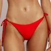 GLD MESHKI SWIM Peyton Tie Up Bikini Bottom - Red