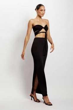 WXI Two Piece Sets Lea Multi Way Crop Top - Black