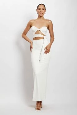 WXI Lea Multi Way Crop Top - White Two Piece Sets
