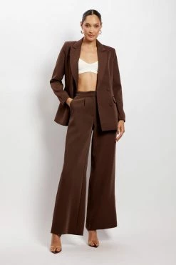 WNT Elena Oversized Blazer - Chocolate Two Piece Sets