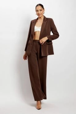 WNT Elena Oversized Blazer - Chocolate Two Piece Sets